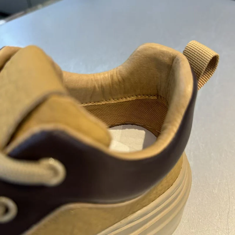 الخريف الرجال أحذية رياضية كاجوال منصة عالية أعلى سكيت أحذية مفلكنة أحذية رياضية للتنس الدانتيل يصل أحذية عالية الجودة في الهواء الطلق #6