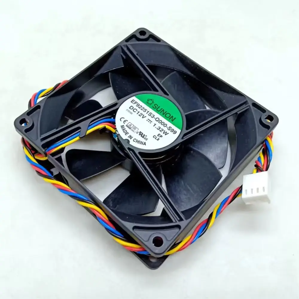 Silent 92mm PWM Fan for SUNON EF92251S3-Q000-S99 — 12V 1.32W PC CPU Cooling Fan, 4-Pin, 39 CFM