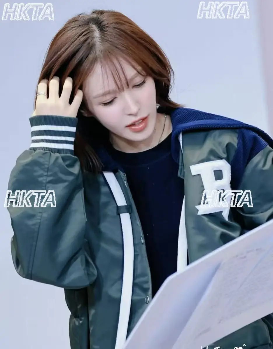 

Japanese Sweet Loose Versatile Letter Embroidered Baseball Jacket Cotton Coats Parkas Winter Commuter Navy Collar Jackets Women