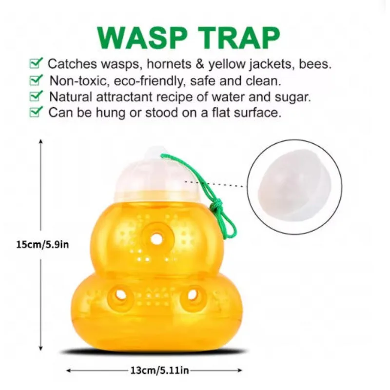 Gourd Wasp Trap Outdoor Portable Wasp Catcher Garden Porous Bee Catching Tool New Conditions for Beekeeping