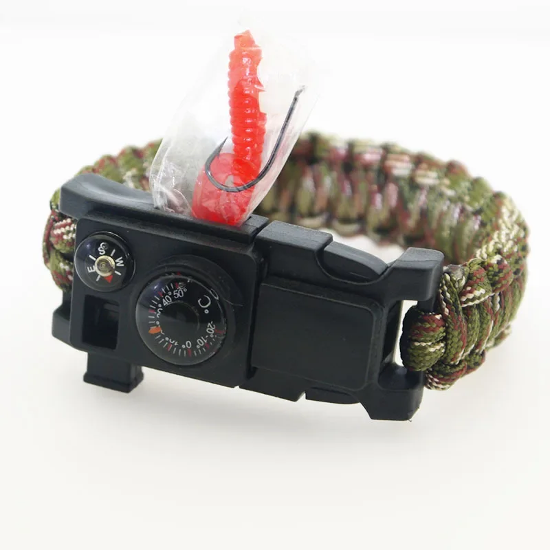 Outdoor Tactical Self-defense Paracord Bracelet Multi-functional Weaving Wristband Field Equipment For Special Forces