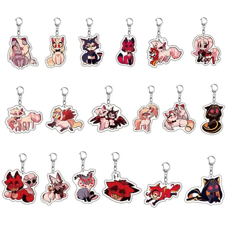 

Новый акриловый брелок-подвеска вокруг Hell Inn, Charli Alastow Q-Version, украшение для студенческого рюкзака