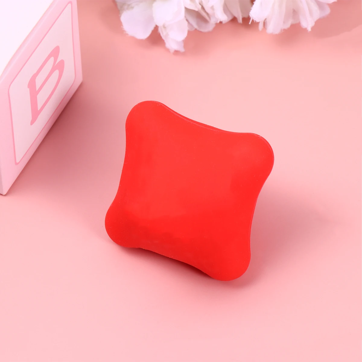 

2pcs Silicone Deep Fitness Muscle Relaxation Hand Fitness Yoga Roller Stress Relief Gift for Elderly Red