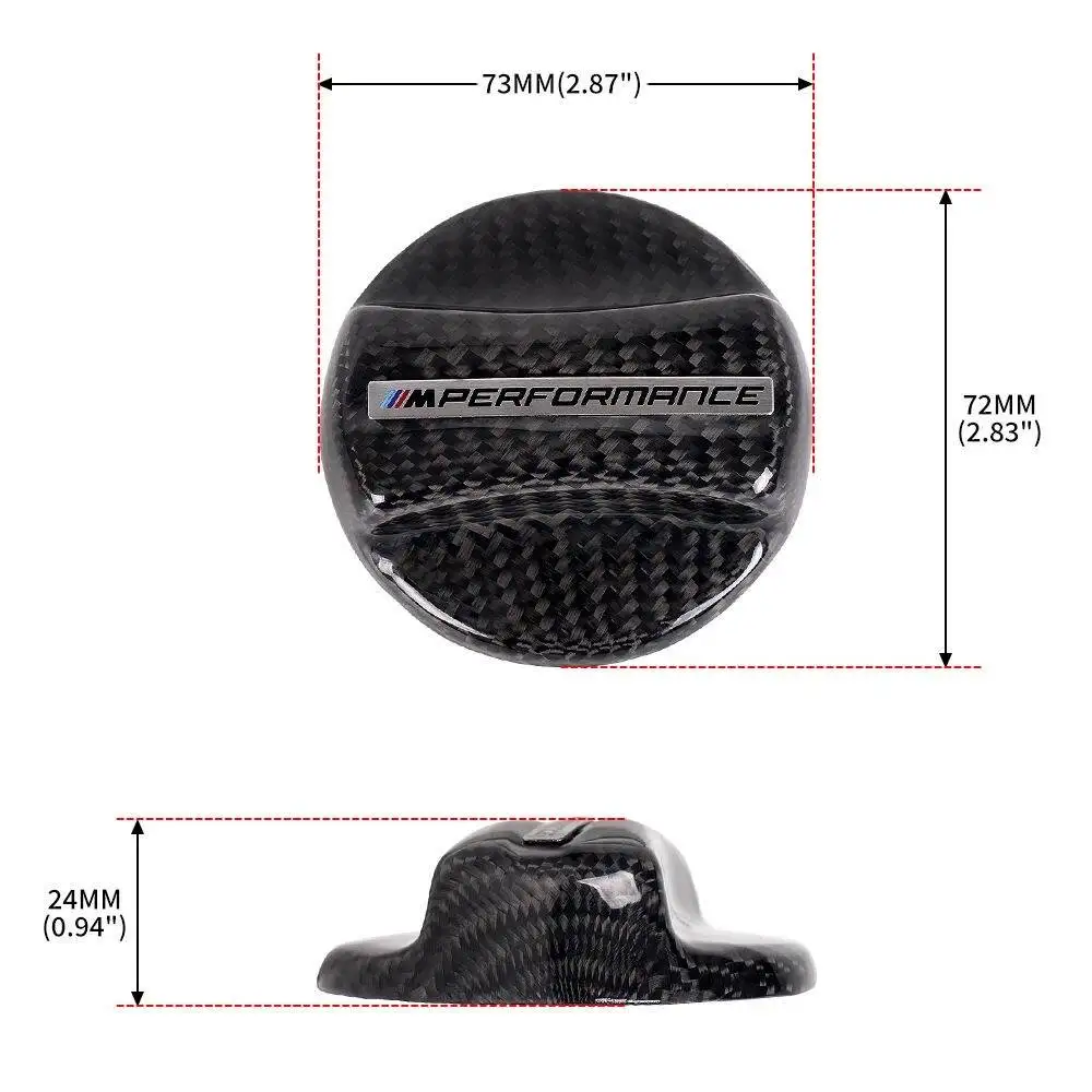 Carbon Fiber Tank Cover Fuel Tank Air Cap Trim For BMW G80 G06 G07 G42 G14 G15 G16 F82 F20 F21 F83 M2 M3 M4 M5 M8 F95 F96 E90 - view 4