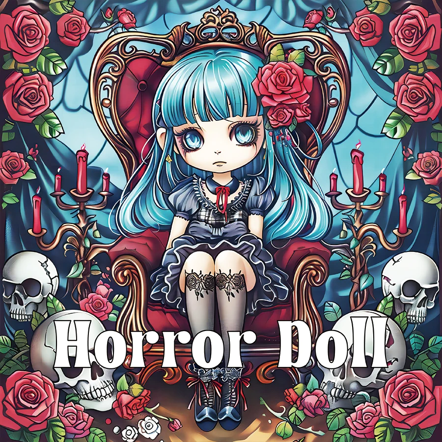 Horror Doll Coloring Book 20Page Gift For Birthday Party Relieve Stress Kill Time Graffiti Painting Drawing Adult Picture Books image 3