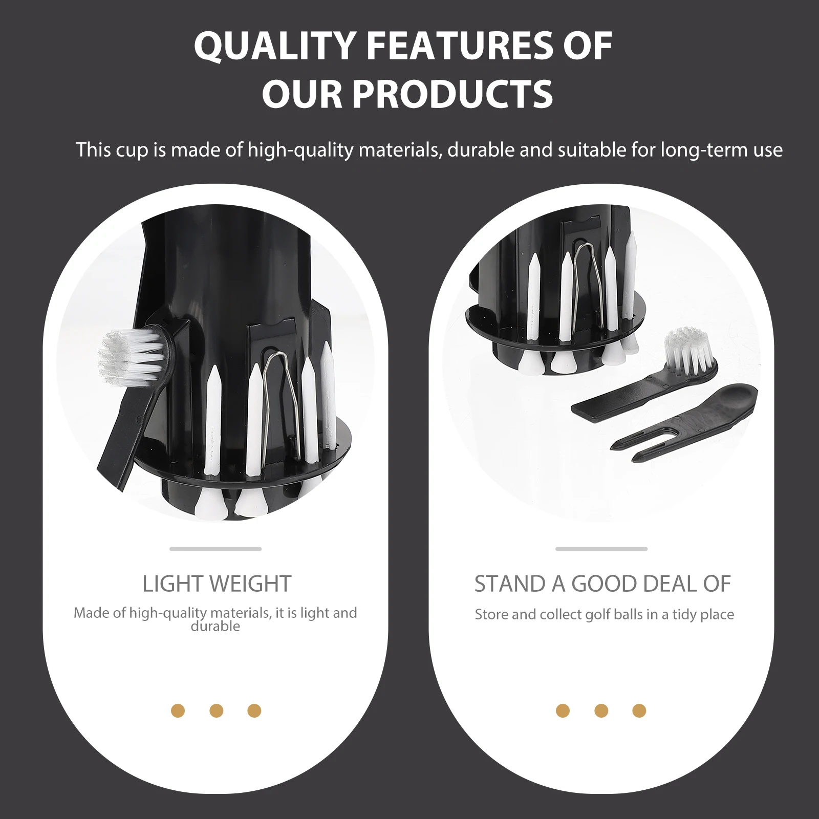 

1 set 1 Set Of Creative Golf Storage Cup 3 Balls Durable Outdoor Accessory Ball Collection Cylinder Golf Supplies Training Tool