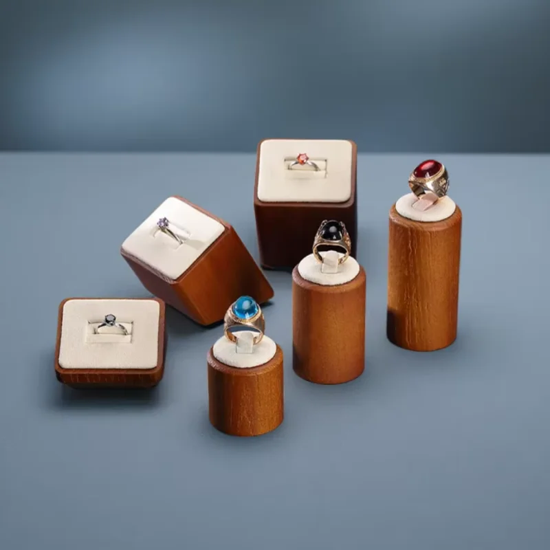 

New Product Creative Ring Display Stand For Showcasing Wooden Jewelry Display Props For Window Display And Placement