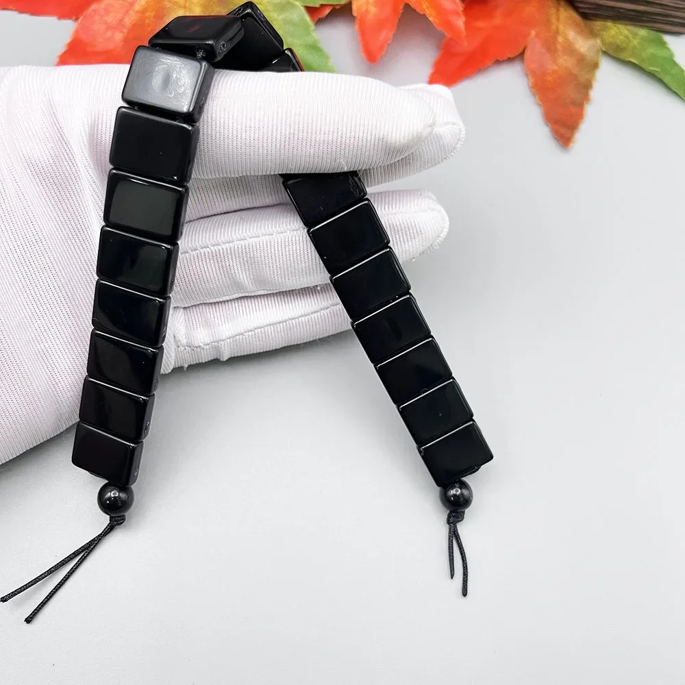 NJ93 جديد الوردية الرجال عالية الجودة الاكريليك الخرز بين الوجه الصلاة أساور التأمل مجوهرات فنجر الضغط اكسسوارات #2