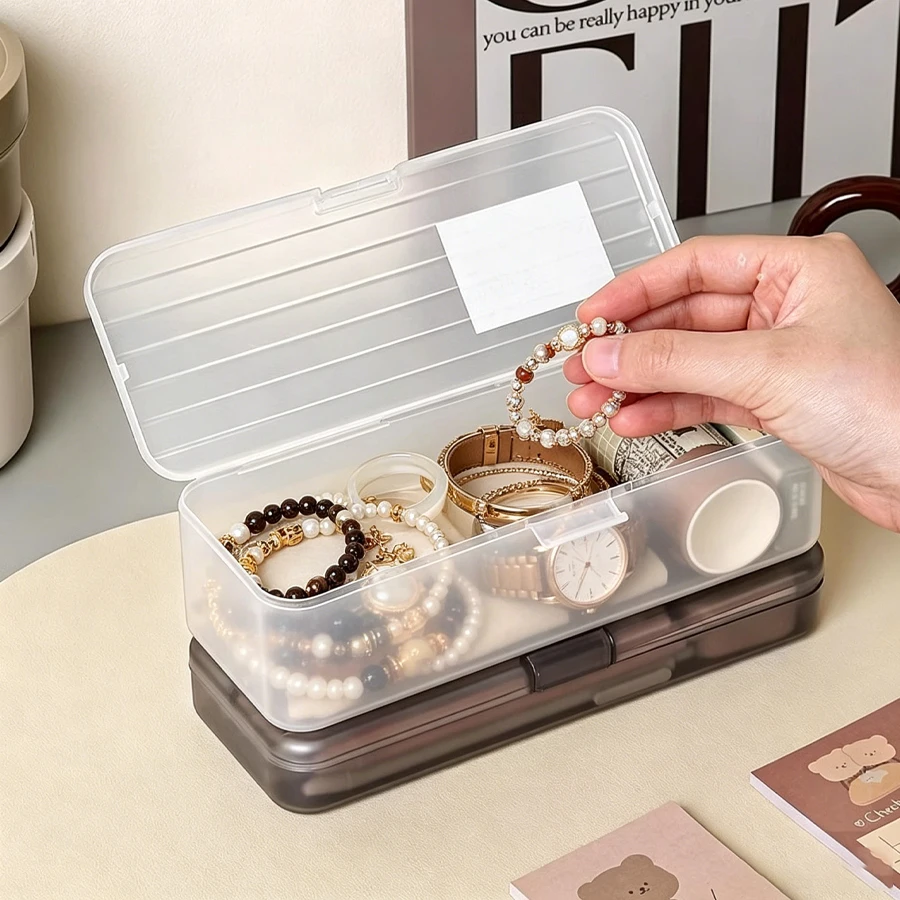 

Transparent jewelry box, necklace, bracelet and earring storage box, hairpin and hair ribbon jewelry box, stationery box, pencil