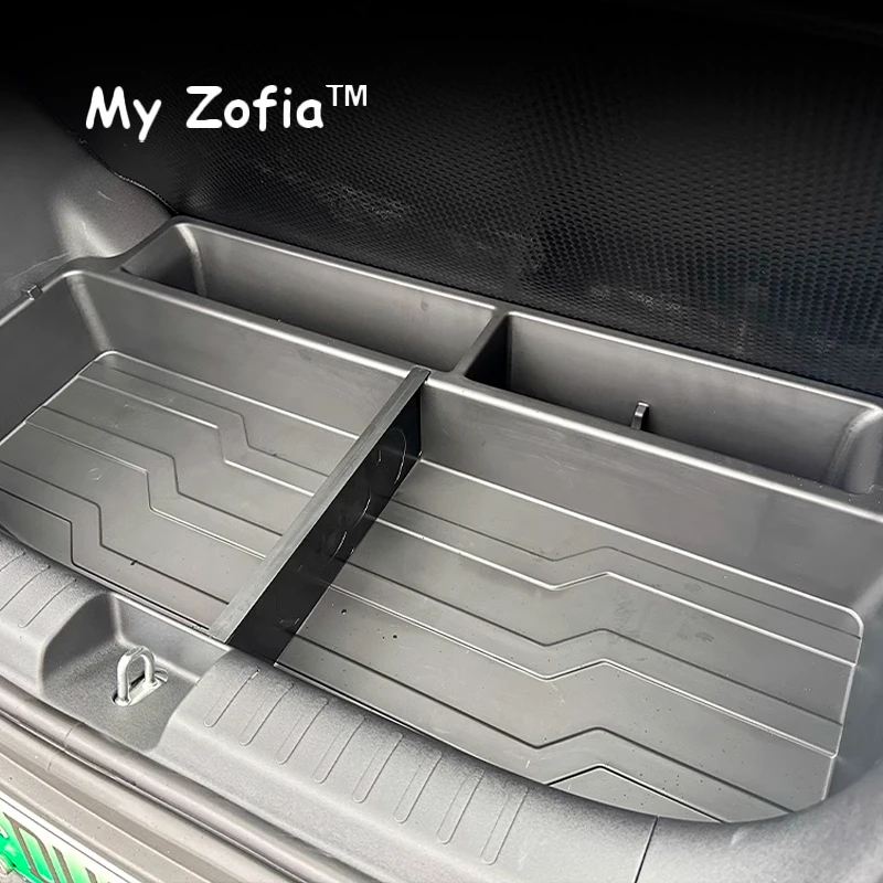For BYD Dolphin Mini Seagull 2024 2025 2026 TPE Car Rear Trunk Bottom Storage Box Organizer Cargo Filling Expand BOX Accessories