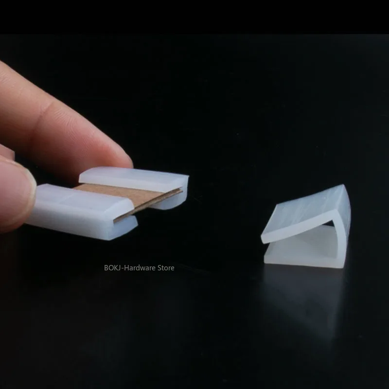 1 ~ 5 متر شفافة سيليكون ختم الشريط U على شكل فجوة الباب الزجاج شريط زخرفي الجدول المضادة للتصادم حافة شرائط حماية