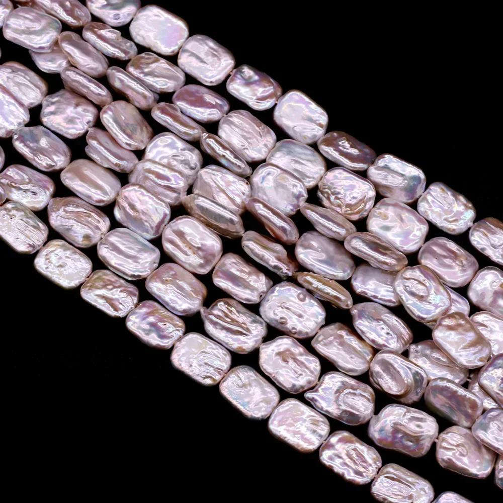 Natural Freshwater Pearl Beaded Baroque Rectangle Isolated Loose Beaded for Jewelry Making DIY Bracelet Necklace Accessories