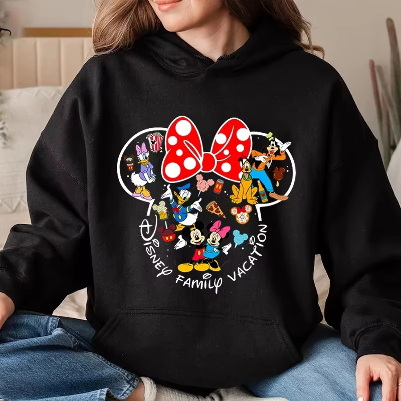 

Miniso Printed Hoodie Women's Sports Sweatshirt Casual Autumn and Winter Comfort Top Loose Clothing