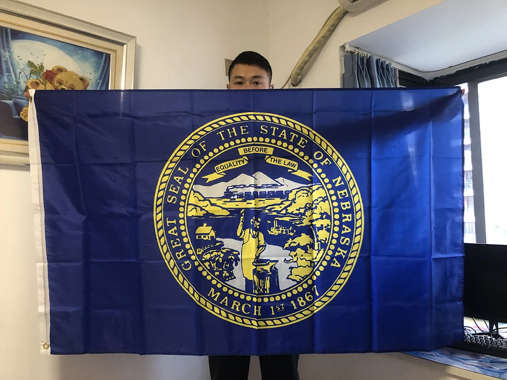 

SKY FLAG nebraska flag 90x150cm high quality polyester us usa state nebraska flag hanging banner flag