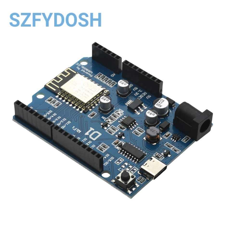 WeMos D1 UNO R3 CH340/FT232 Плата разработки Wi-Fi на базе ESP8266 ESP-12E Shield Smart Electronic PCB для Arduino, совместимая с IDE