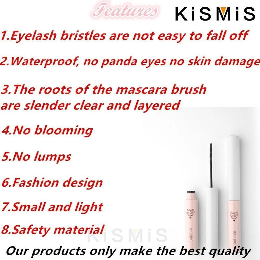Mascara Ultra-fin à petite tête de brosse, allongeant les cils noirs 3D, Extension de cils, longue tenue, couleur noire