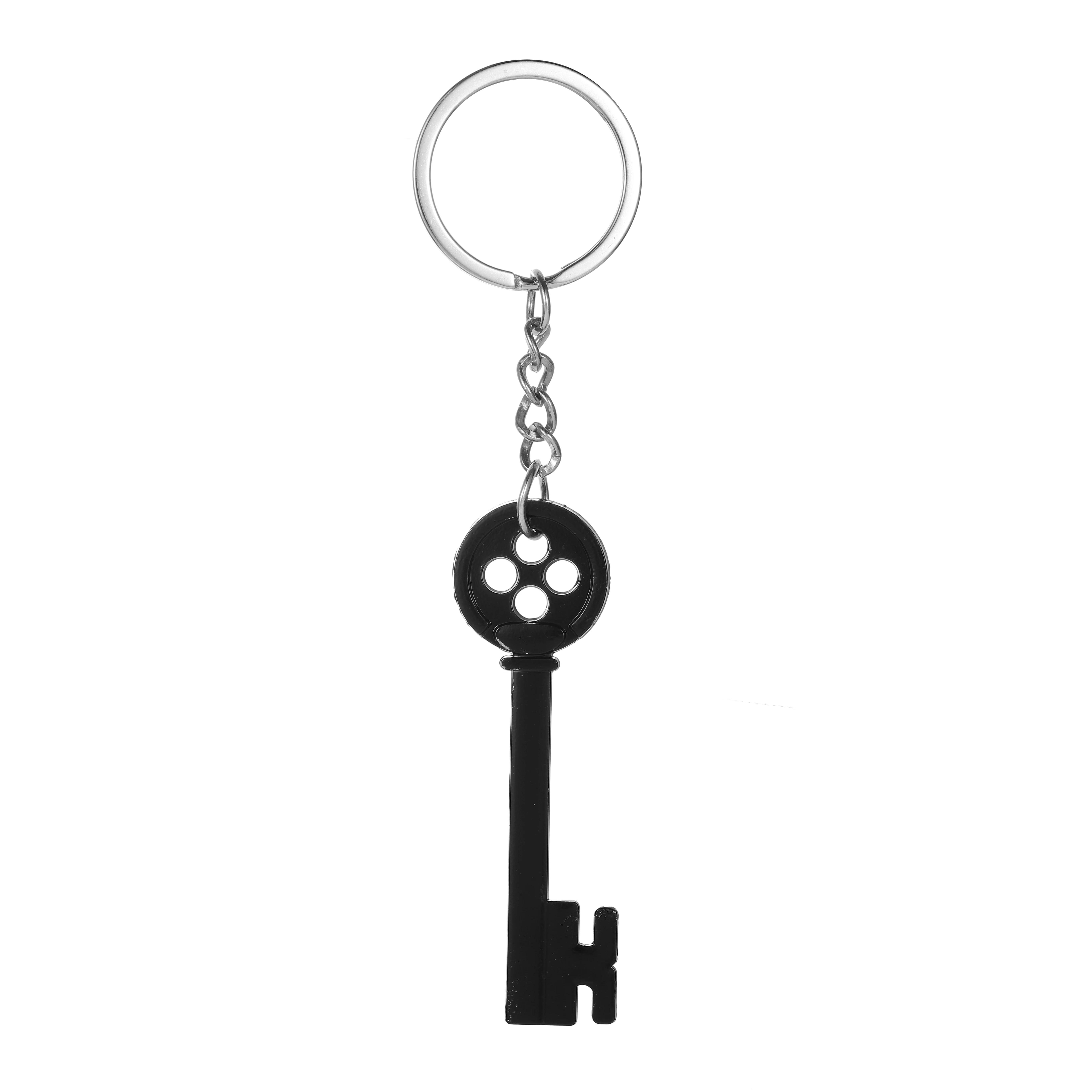 Mode Halloween Metall Coraline Schlüssel Skelett Requisiten Schlüsselbund Neil Gaiman Retro Schwarz Schatztruhe Schlüssel Halskette Schmuck Geschenke – Detail 3