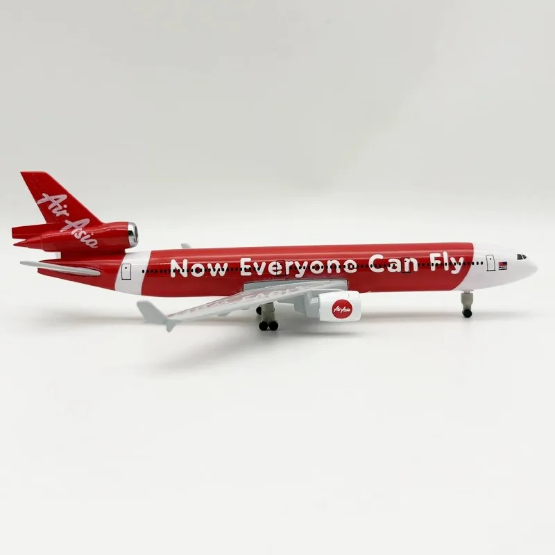 Airasia MD11 Cargo Aircraft Models 20cm Diecast Alloy Miniature Airplane With Display Base For Adults Fun Gift Static Decoration view 4