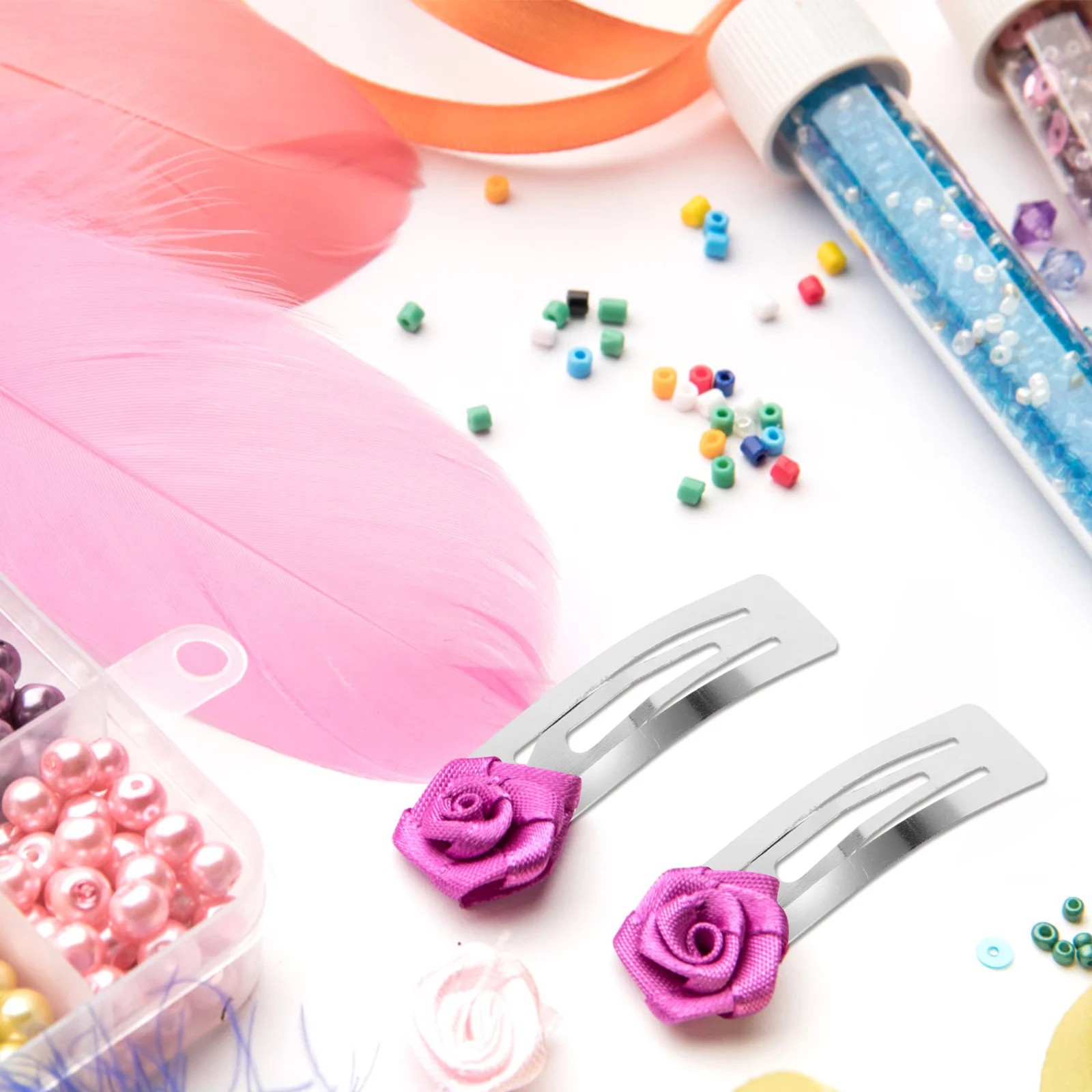 

50Pcs Square Base Hair Clips Metal Snap Clips for Women Fine Thin Hair Small Barrettes for Casual and Special Occasions