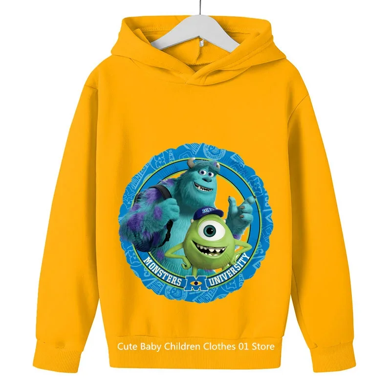 2024 New Monsters, Inc Hoodie Kids Boys Clothes Girls Clothing Anime Clothes Goku Hoodie Girls Sweatshirt Children 3-12Y