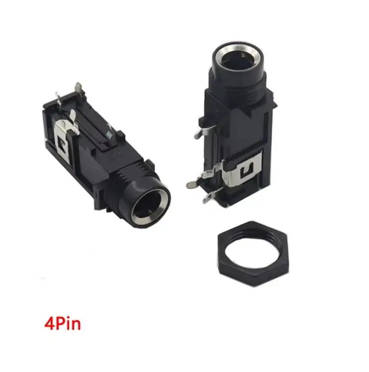 【10-5PCS】6.35-302S-3P 6.35MM microphone microphone amplifier audio audio socket side three/four pin headphones
