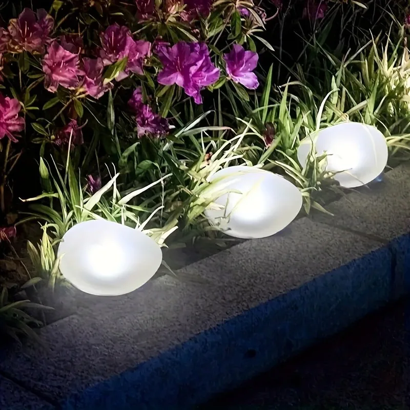 1 PC Lampada da terra solare in vetro smerigliato bianco Lampada da terra solare impermeabile per esterni Lampada da giardino decorativa senza fili