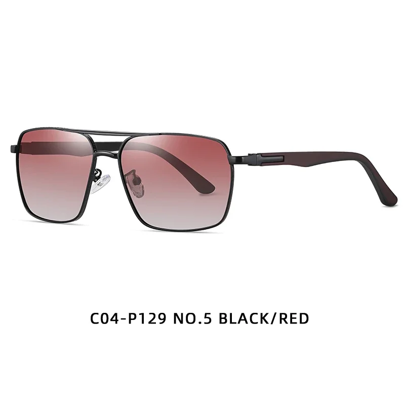 DSQBRAND Men's Sunglasses Double Beam Box Polarized Mirrors Driver's Anti Glare Sunglasses Dual Color Spring Legs Luxury Fashion