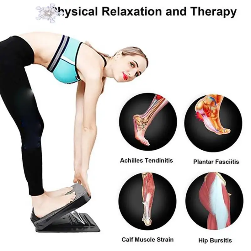 

Incline Board Portable Tilt Plate Adjustable 5-Level Leg Strength Training Equipment Yoga Equipment Home Fitness Durable Black