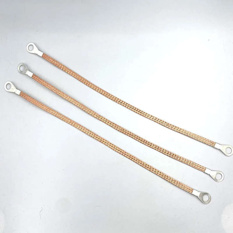 100PCS 2.5 square Copper Braid Jumper Cable Bridge Connection Ground Wire Soft Connection Customized Ground Cable