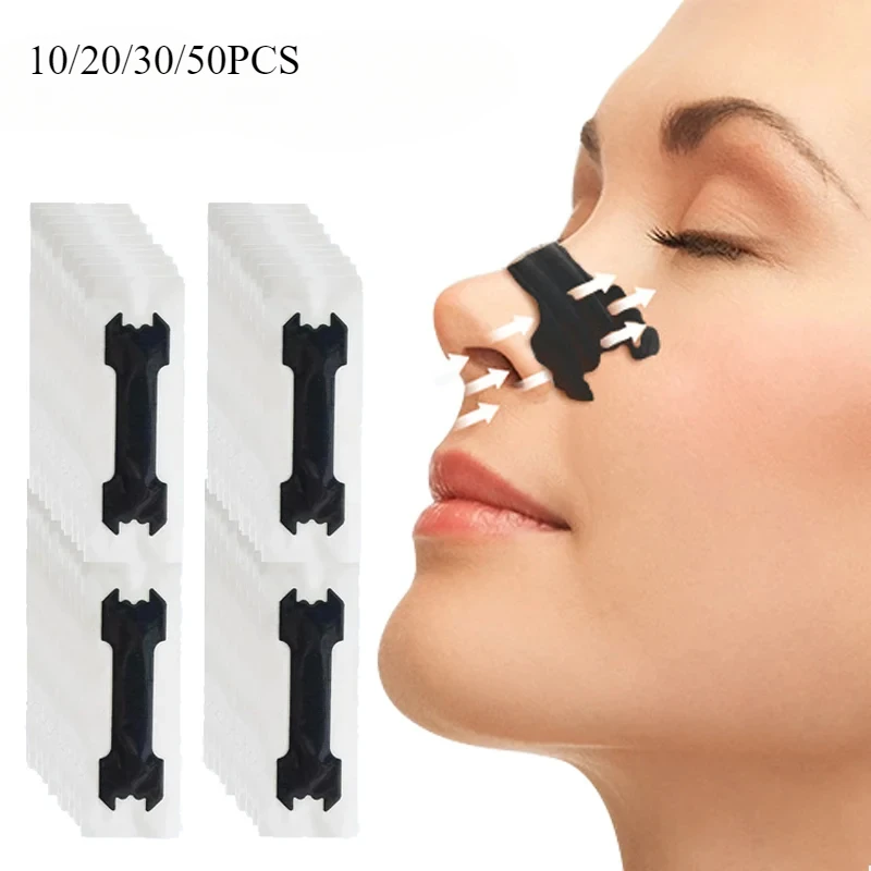 Black Nose Strips Extra Strength Nasal Strips Better Sleeping Non-Invasive Anti Snoring Strips for Adults and Children