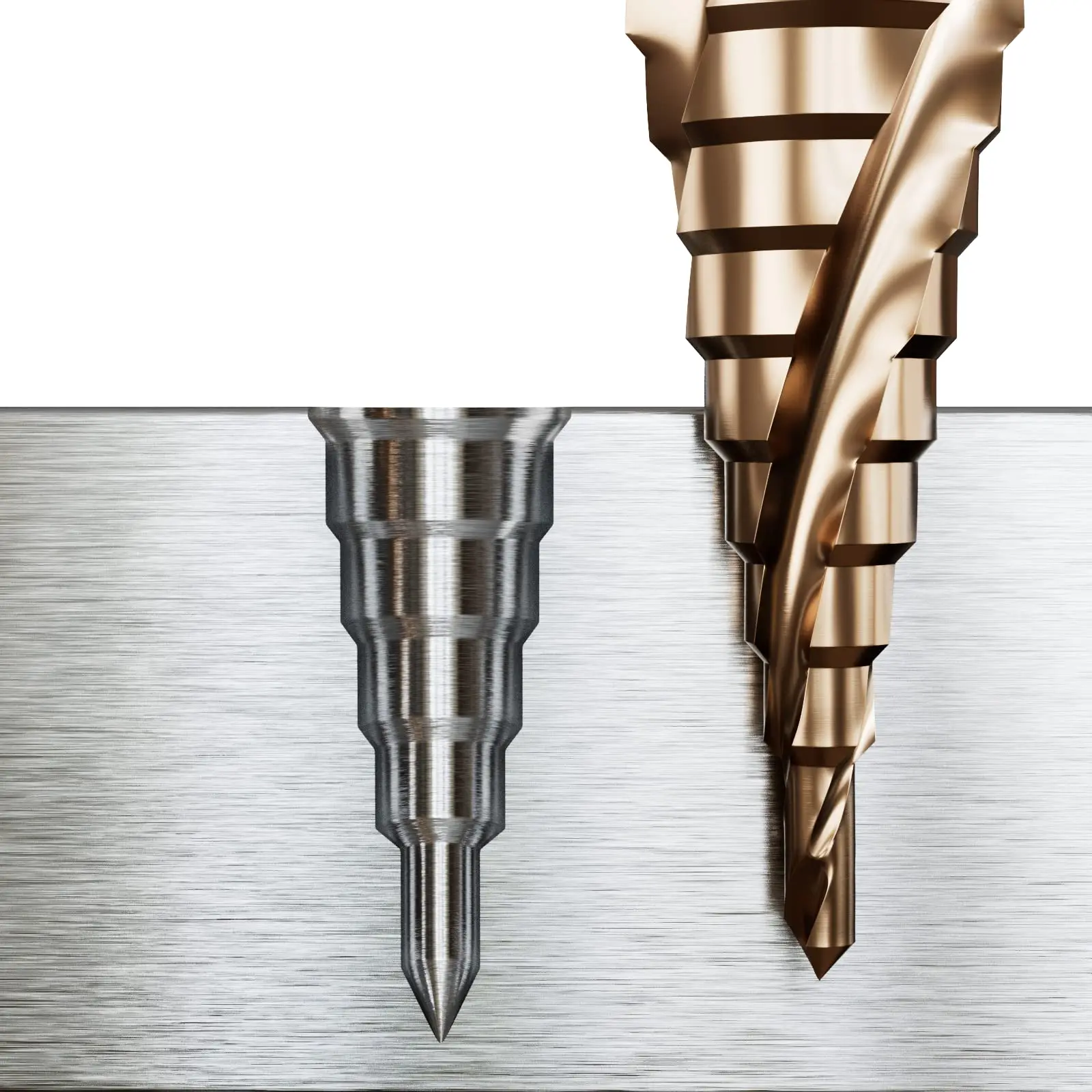 1PC M35 Cobalt Step Drill Bit HSS-Co Cone 6.35mm Hex Shank Spiral Groove Metal Drill Tool Hole Cutter 4-20/4-22/4-32/5-21/5-27mm