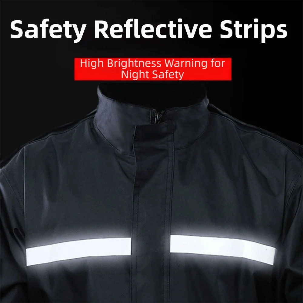 

Плащ со светоотражающими полосками и дождевики, костюм из ткани Оксфорд, водонепроницаемое водонепроницаемое пончо от дождя, дышащее, прочное