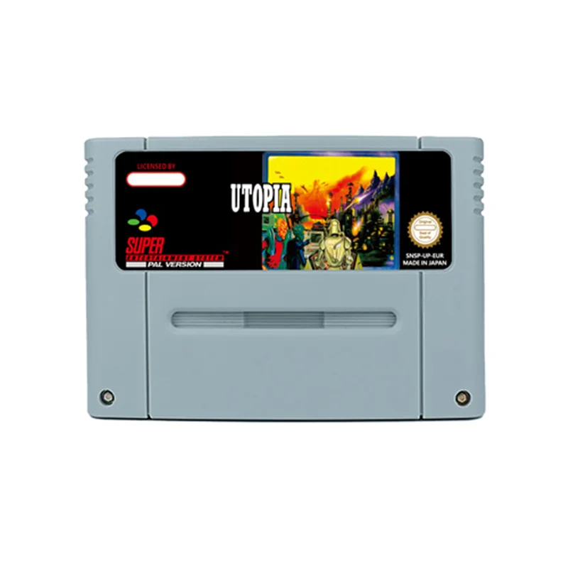 Utopia - The Creation of a Nation  RPG Game for SNES USA Version 16 Bit Retro Cart Children Gift