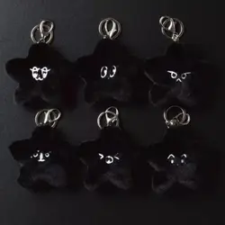 MARK DoYoung HAECHAN TAEYONG Keychain Black Luminous Pentagonal Heart Shaped Emoji Plush Pendant Suitable for Fan Gifts