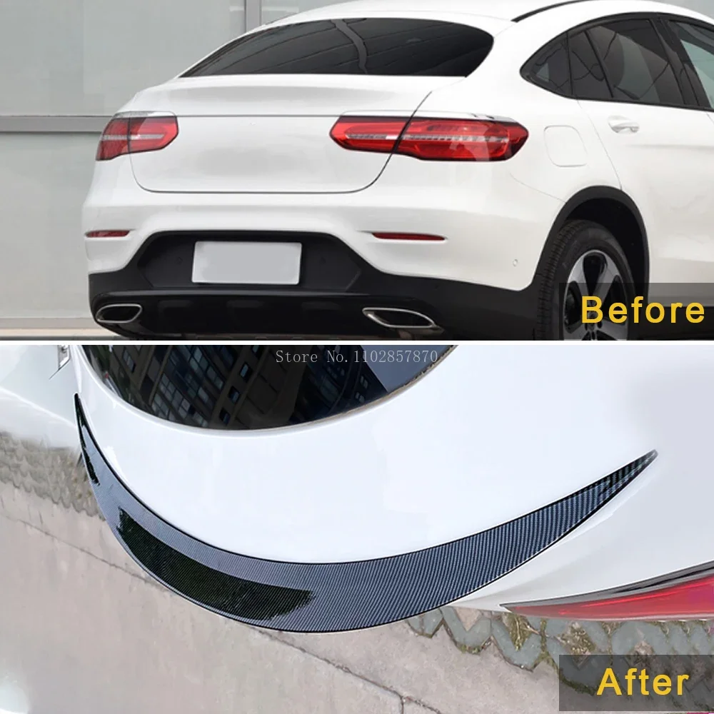 For Mercedes-Benz GLC C253 Copue 2016-2022 Real Carbon Fiber Rear Spoiler Bumper Lip Trunk Wing Boot Spoiler Body Kits