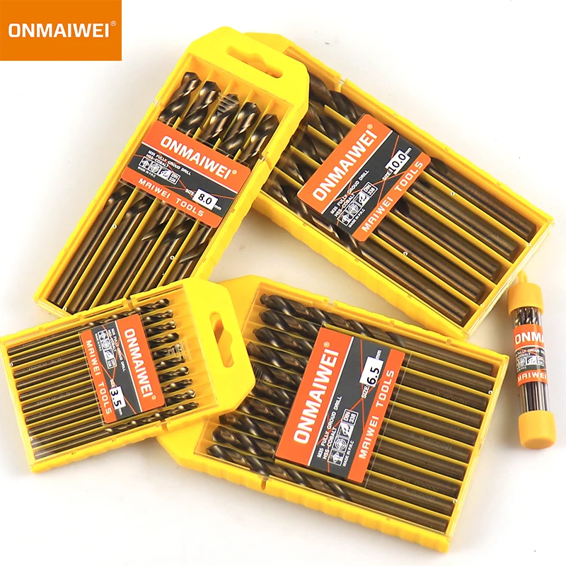 Imagem -03 - Hss M35 Cobalt Twist Broca Grupo Bits de Tungstênio Sólido Alumínio Madeira de Ferro Brocas de Metal 113 mm 5-10 Pcs Aço Inoxidável