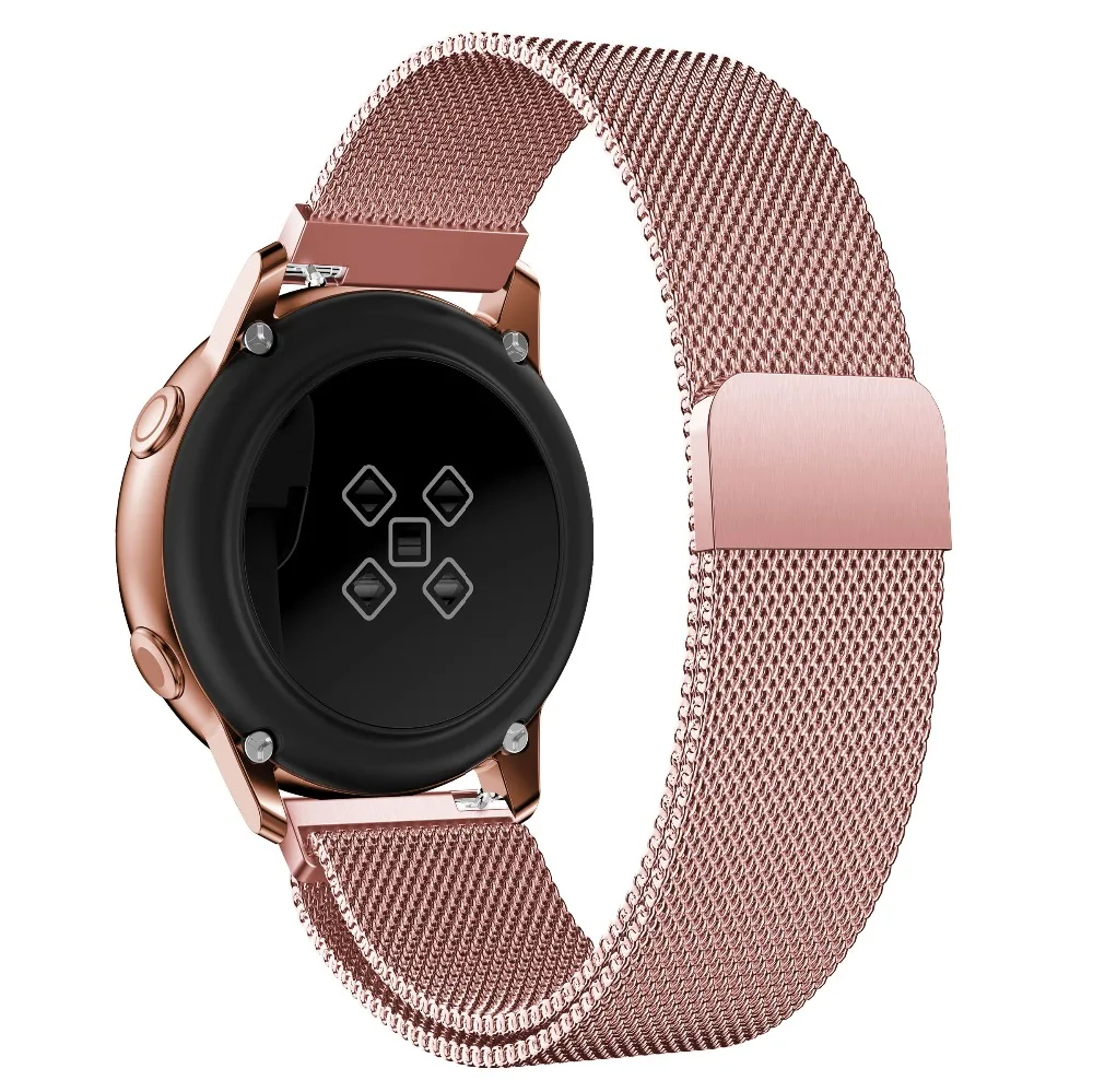 18Mm/20Mm/22Mm Tali Loop Magnetis Gelang Logam Dapat Disesuaikan Aksesori Jam Tangan Pintar untuk Jam Tangan Garmin/Huami/Samsung/Huawei