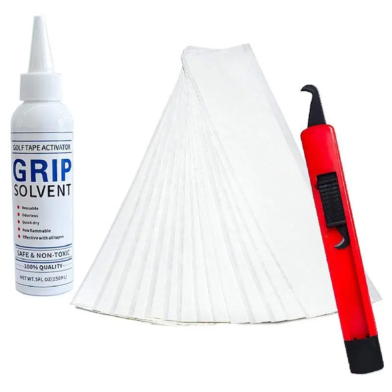 Golf Grip Kit For Regripping Golf Clubs Golf Grip Tape Strips Golf Grip Replacement Kit Golf Grip Tape And Solvent Kit Golf Grip