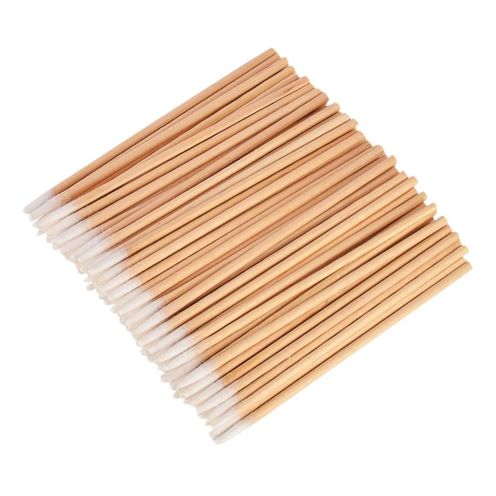 

100pcs Single Pointed Head Wooden Cotton Swab Make-up Stick for Cleaning Tool Makeup Cotton Swab