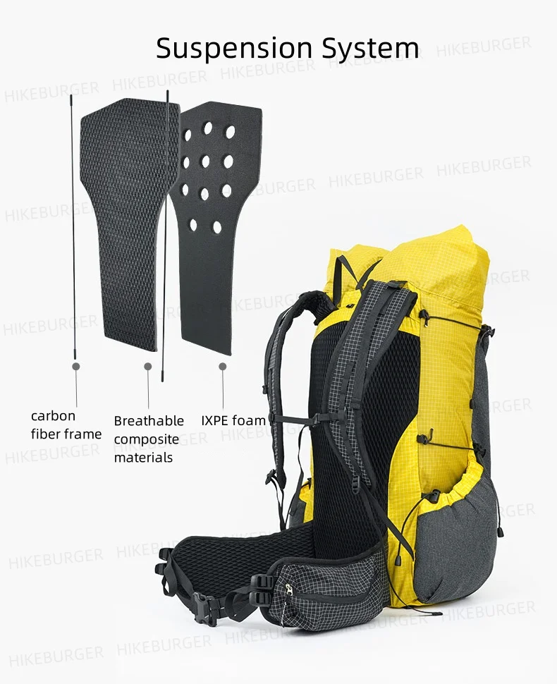 3F UL GEAR Tutor Ultra Rucksack Outdoor Camping 30+10L Ultraleicht UHWMPE Wandern Wasserabweisend Reisen Bergsteigen DAOSHI – Detail 7