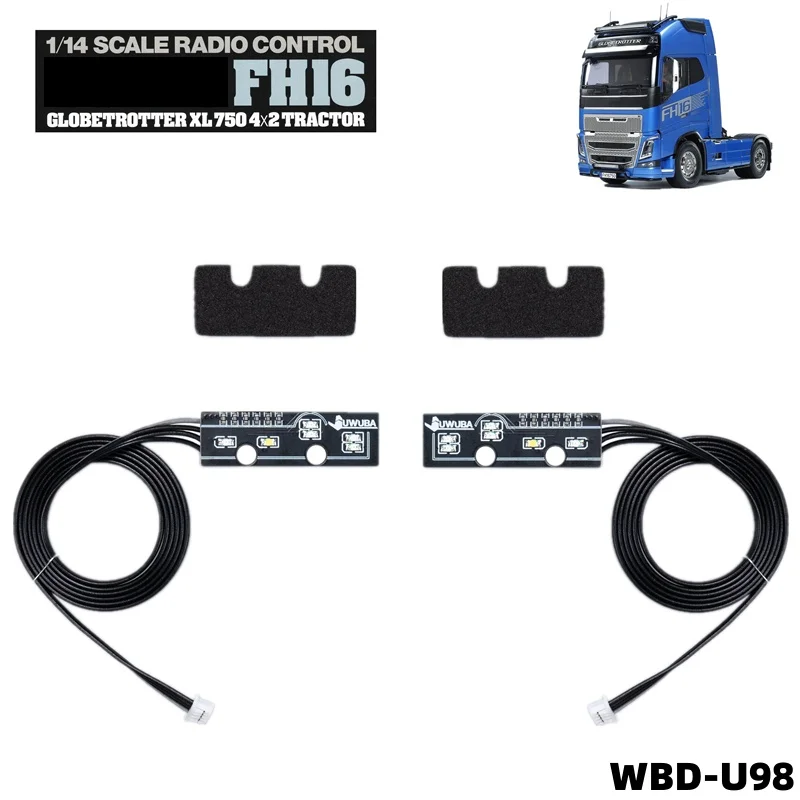 Tylne światła Lampa tylna Lampa energetyczna FH16 XL750 WBD-U15 Do 1/14 Tamiya RC 6×4 Drewniane Ciężarówki 8×4 Pojazdy Ratunkowe Model