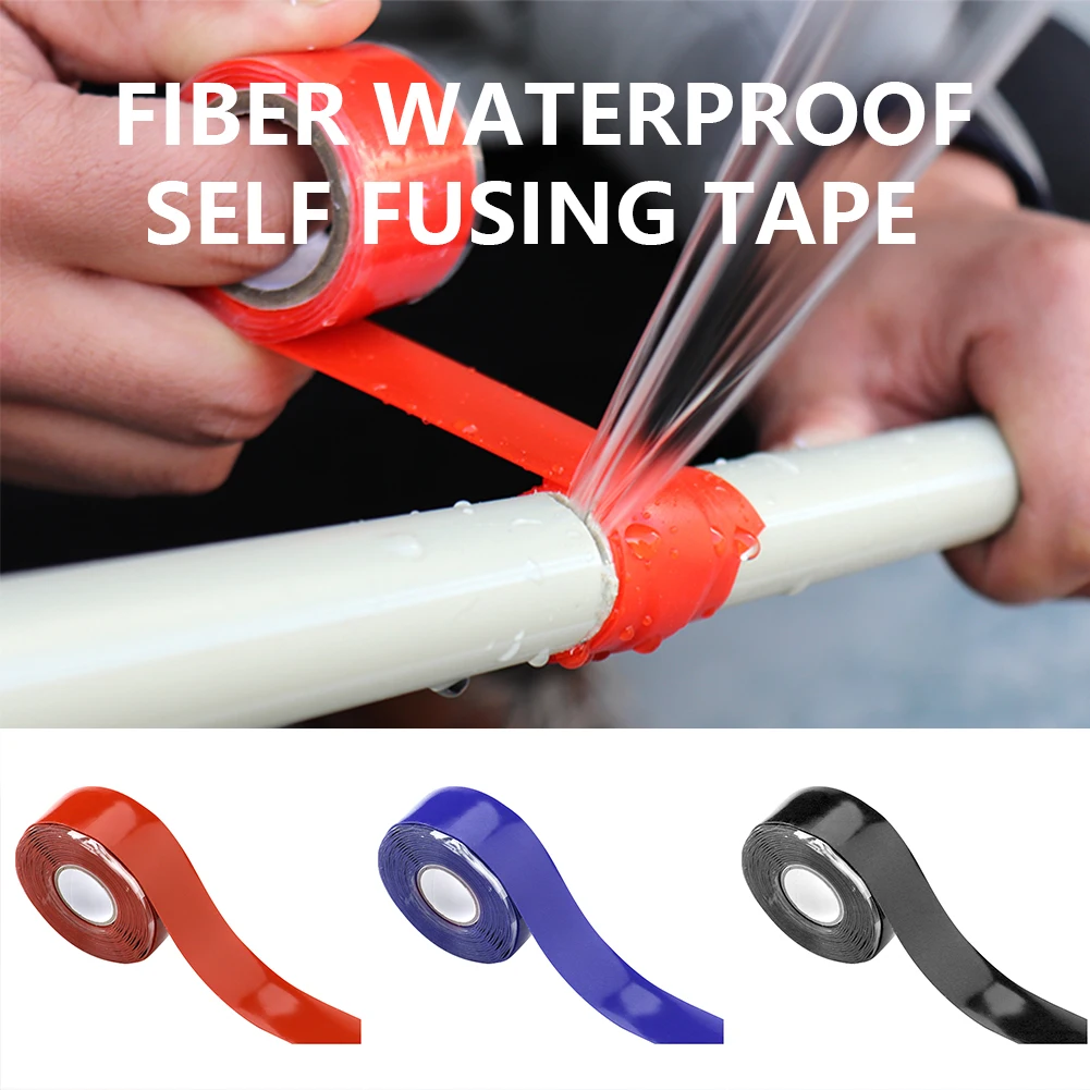 1.5m Hot Universal Super Strong Fiber Waterproof Rubber Tape Self-adhesive Stop Leaks Seal Repair Tape Self Fusing Wire Tape