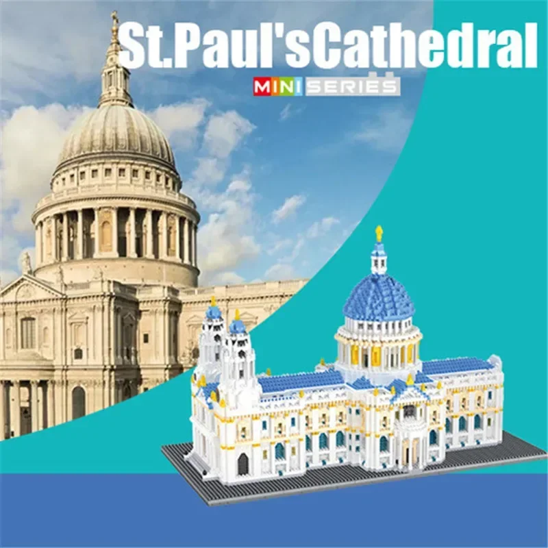 

7053PCS St Paul's Cathedral Model Building Blocks 3D London City Church Mini Micro Block Bricks World Architecture Diy Toys Gift