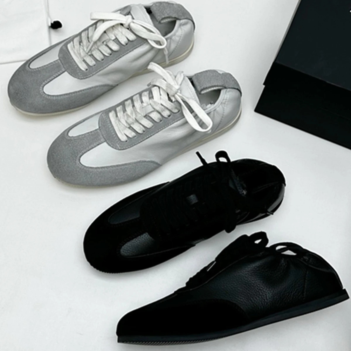 

Jenny&Dave 2026 Spring Fashion Blogger Lace Up Casual Shoes Vintage Sneakers Shoes Women Genuine Leather Soft Vulcanized Shoes