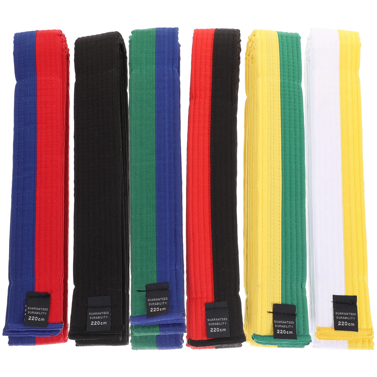 

6Pcs Karate Belts Multicolor Cotton Martial Arts Training Gear Taekwondo Belts for Men Women Martial Arts, Belt