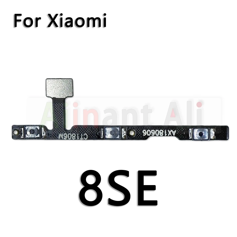 AiinAnt Button Mute key Switch On Off Volume Power Flex Cable For Xiaomi Mi 6 6X 8 8SE 9 9T 9SE SE Lite Pro Plus