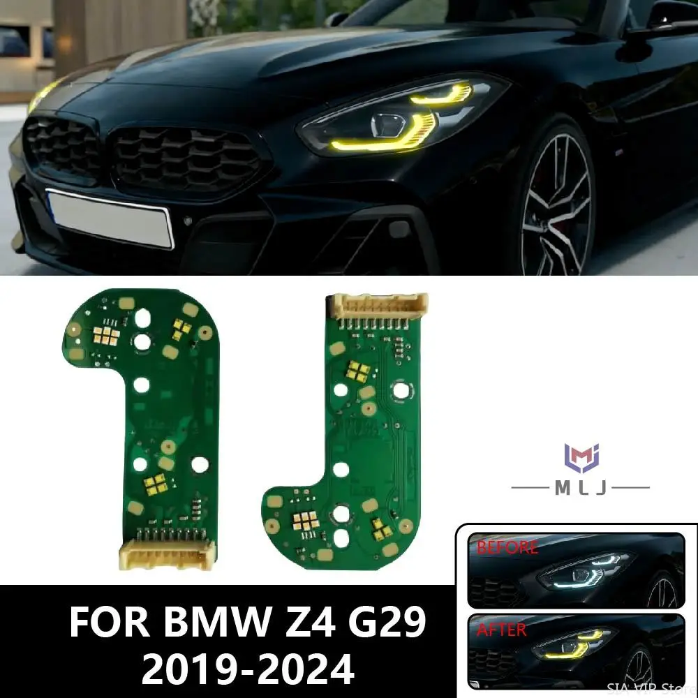 

LED Headlight Yellow Daytime Running Light Turn Signal Chip For BMW Z4 G29 2019-2024 Yellow Angel Eye DRL Boards Car headlight