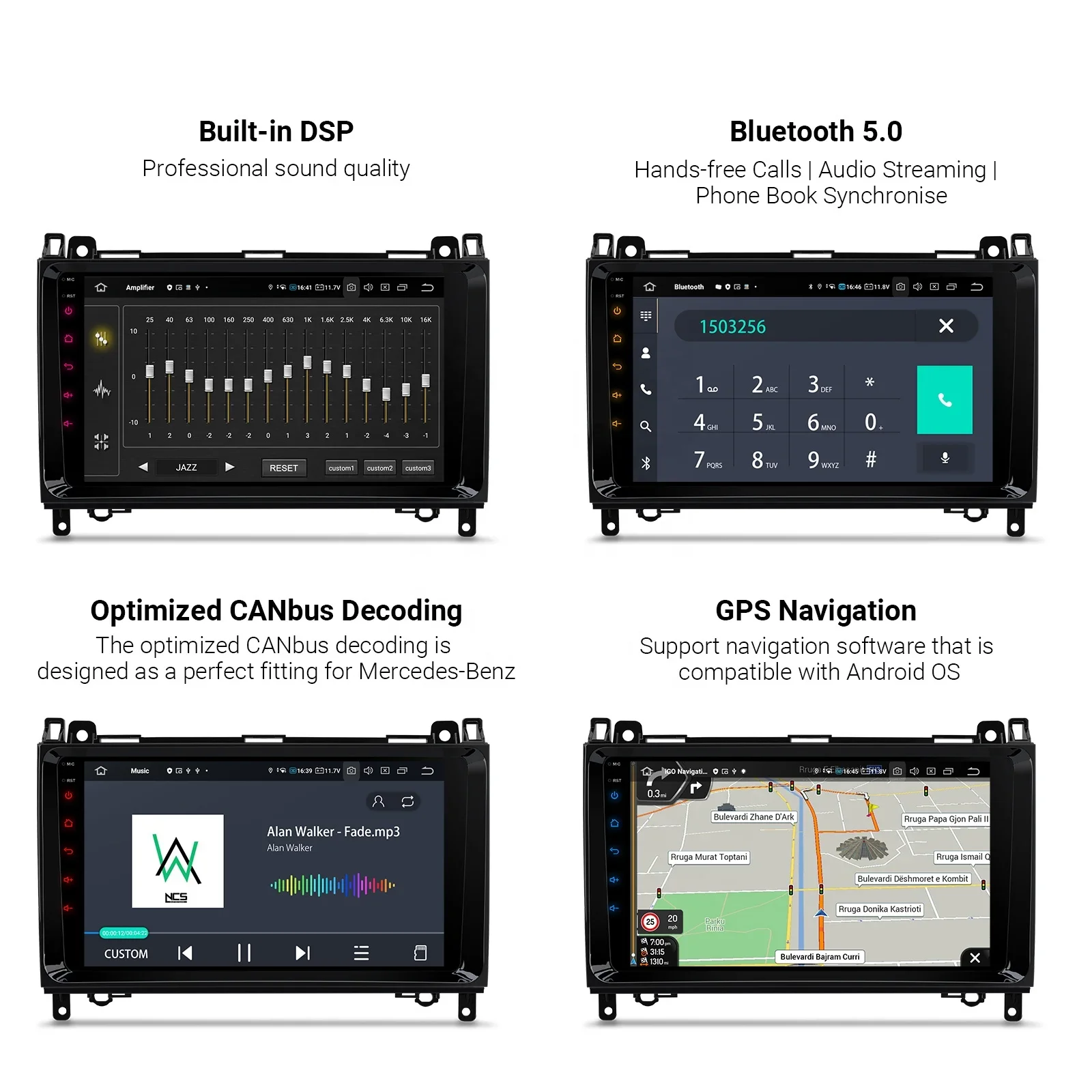 شاشة سيارة XTRONS 9 بوصة 8 + 256G AutoRadio Viano Vito W639 Pantalla Carplay Android Auto 4G مشغل أندرويد للسيارة #5