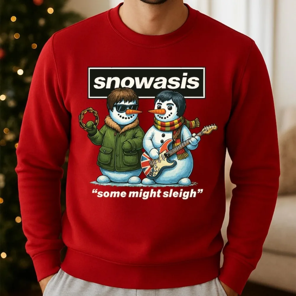 

НОВАЯ Рождественская одежда Snowasis, забавный снеговик, толстовки с музыкальной группой, праздничный подарок для любителей музыки, мужская и женская модная уличная одежда
