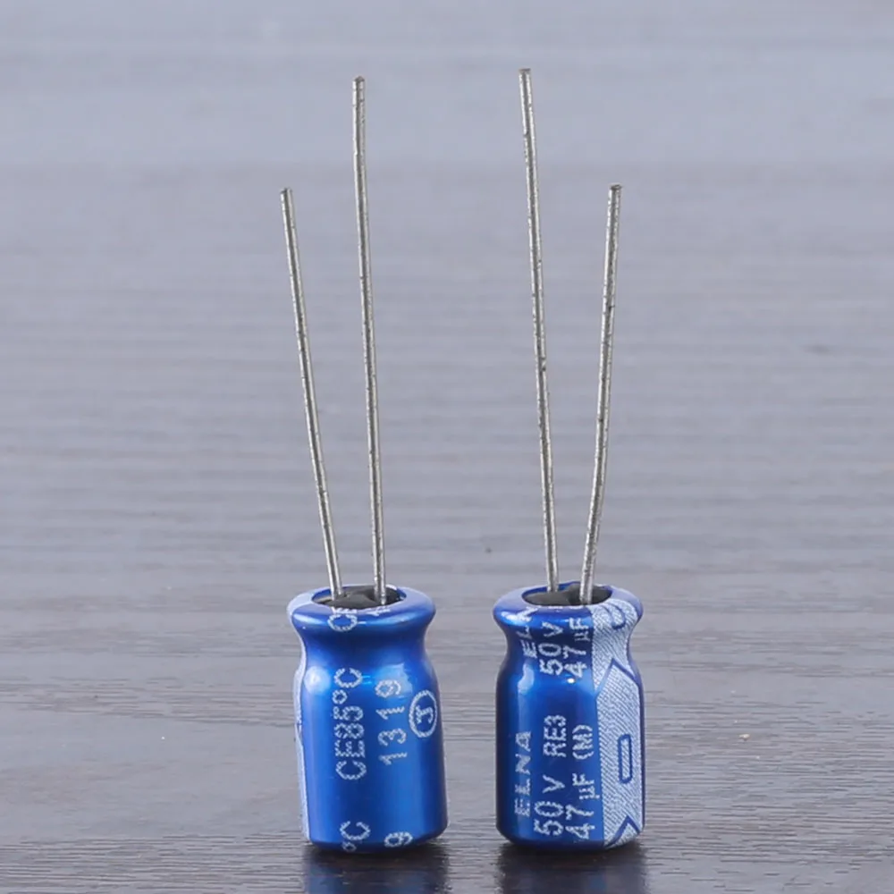 2pcs Japan ELNA RE3 47UF 50V 47mfd Audio Capacitor for audio equipment 6.3X11mm